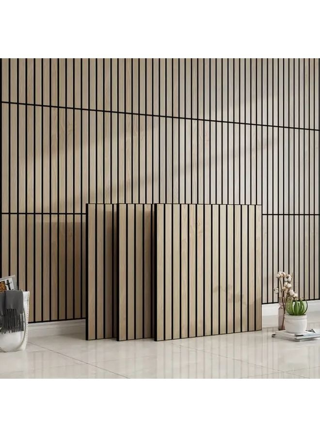 10 قطعة من ألواح الحائط ثلاثية الأبعاد ذاتية اللصق من خشب البلوط، ورق حائط مقاوم للماء وقابل للإزالة - Image 1